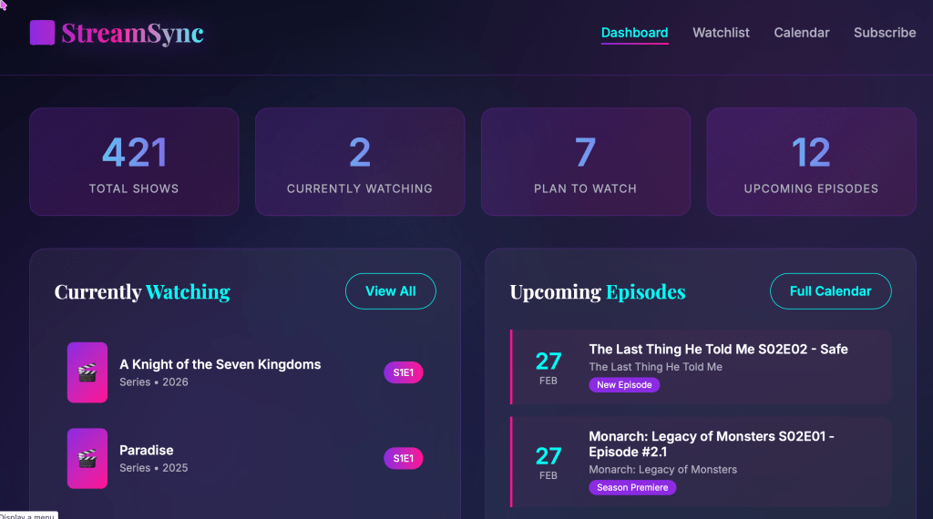 Building StreamSync: How I Solved My “What’s On Tonight?”&nbsp;Problem